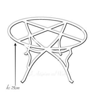 Base in ferro battuto per tavoli da giardino rotondi